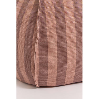 Nobodinoz quiltad rund sittpuff, Vibes - Pink mauve stripes