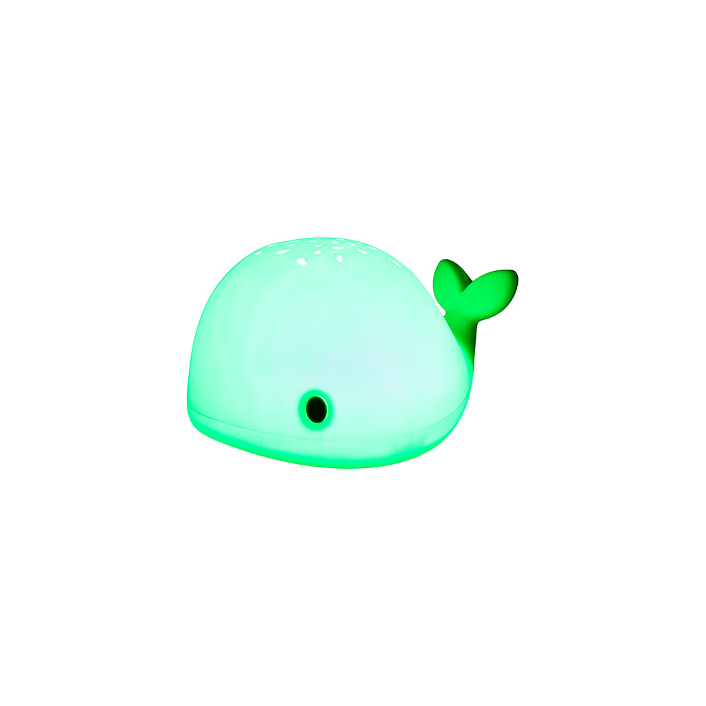 Little L. LED nattlampa/projektor med fjärrkontroll och 7 olika ljusinställningar – Wilda hval