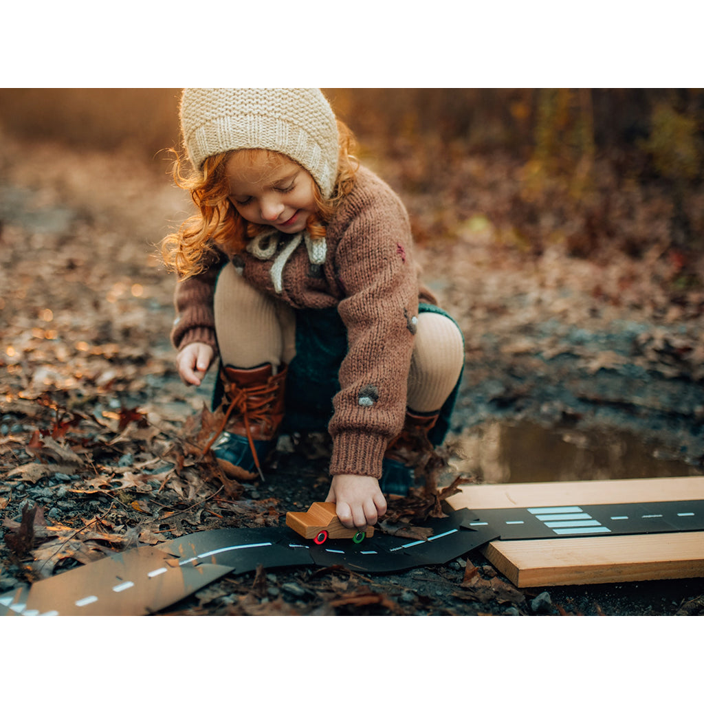 Waytoplay bilbana i gummi, 24 delar - Highway bilutgåva