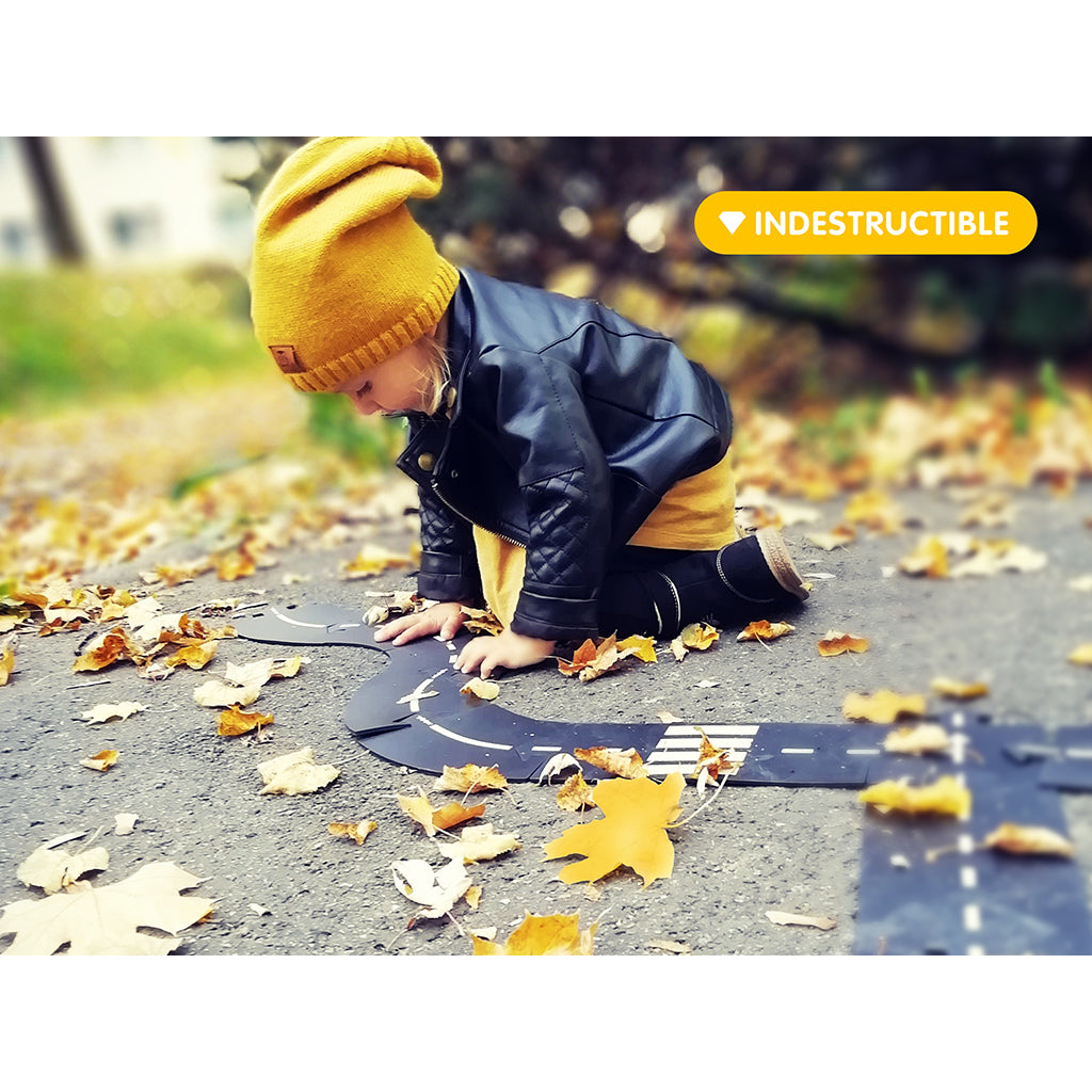 Waytoplay bilbana i gummi, 40 delar - King of the road