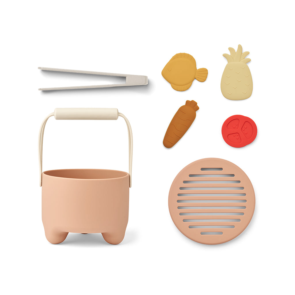 Liewood Wesley BBQ, legemad i silikone - Blue multi mix