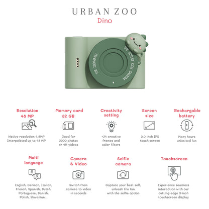 The ZooFamily, Urban Zoo barnkamera, 5-10 år - Dino