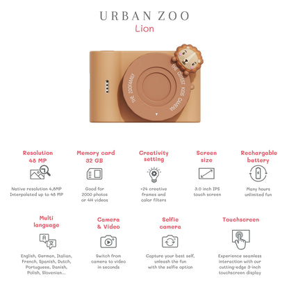 The ZooFamily, Urban Zoo barnkamera, 5-10 år - Lejon