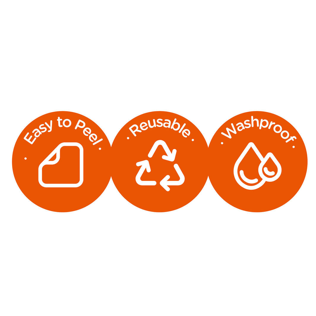 mierEdu - Jellyklistermärken 34 st - Flyttbara - Dinoland