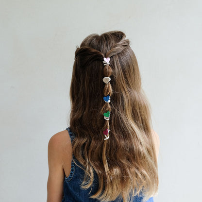 Mimi &amp; Lula Hårpynt, 8 hårsnoddar – Mini Jazzy Heart Dancing Queen