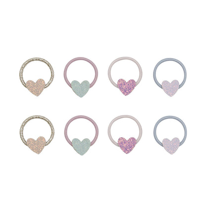 Mimi &amp; Lula 8 Hårelastikker - Mini Teeny Heart