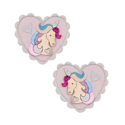 Mimi &amp; Lula 2 Hårclips - Large Unicorn Heart