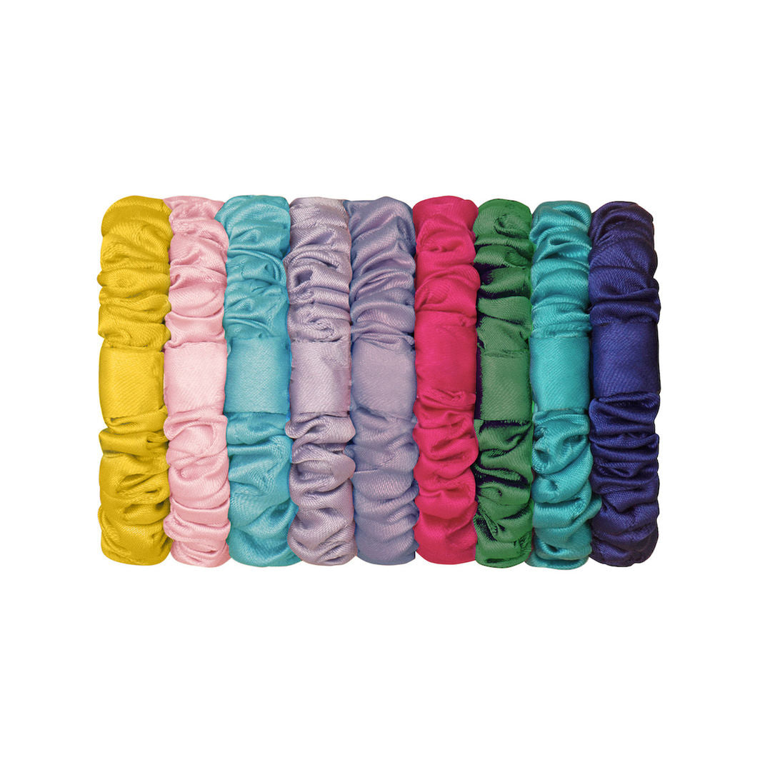 Mimi &amp; Lula 9 Scrunchies hårelastikker - Bright Satin