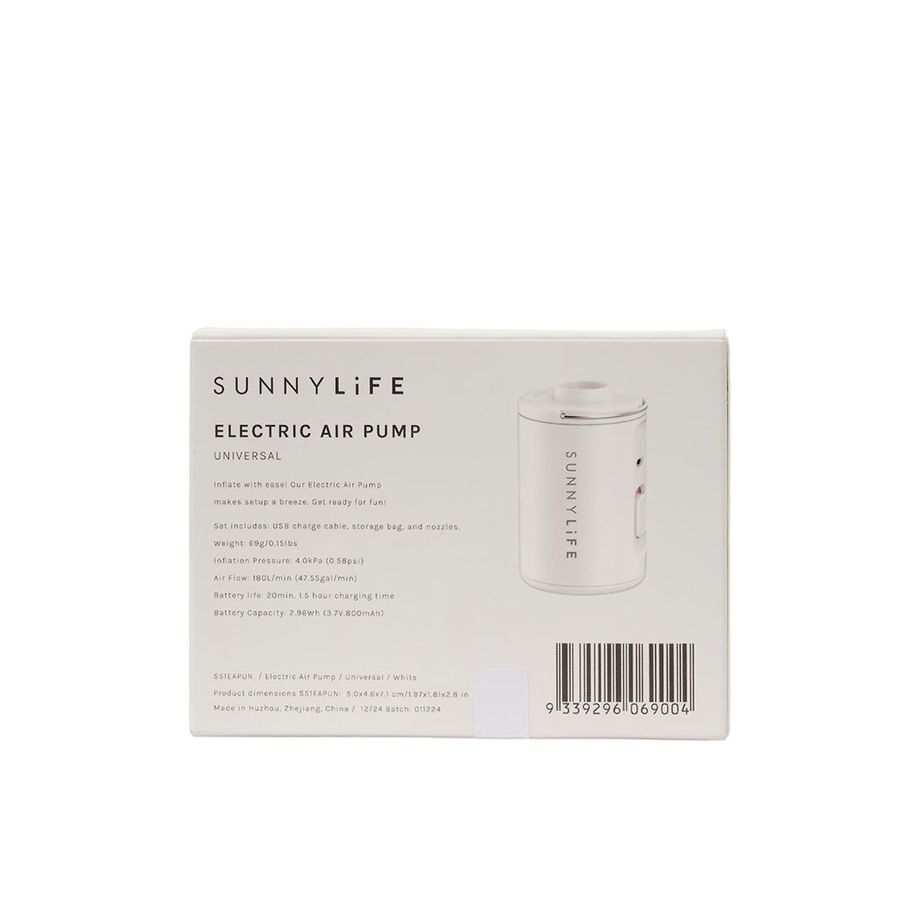 Sunnylife elektrisk pumpe, Universal - White
