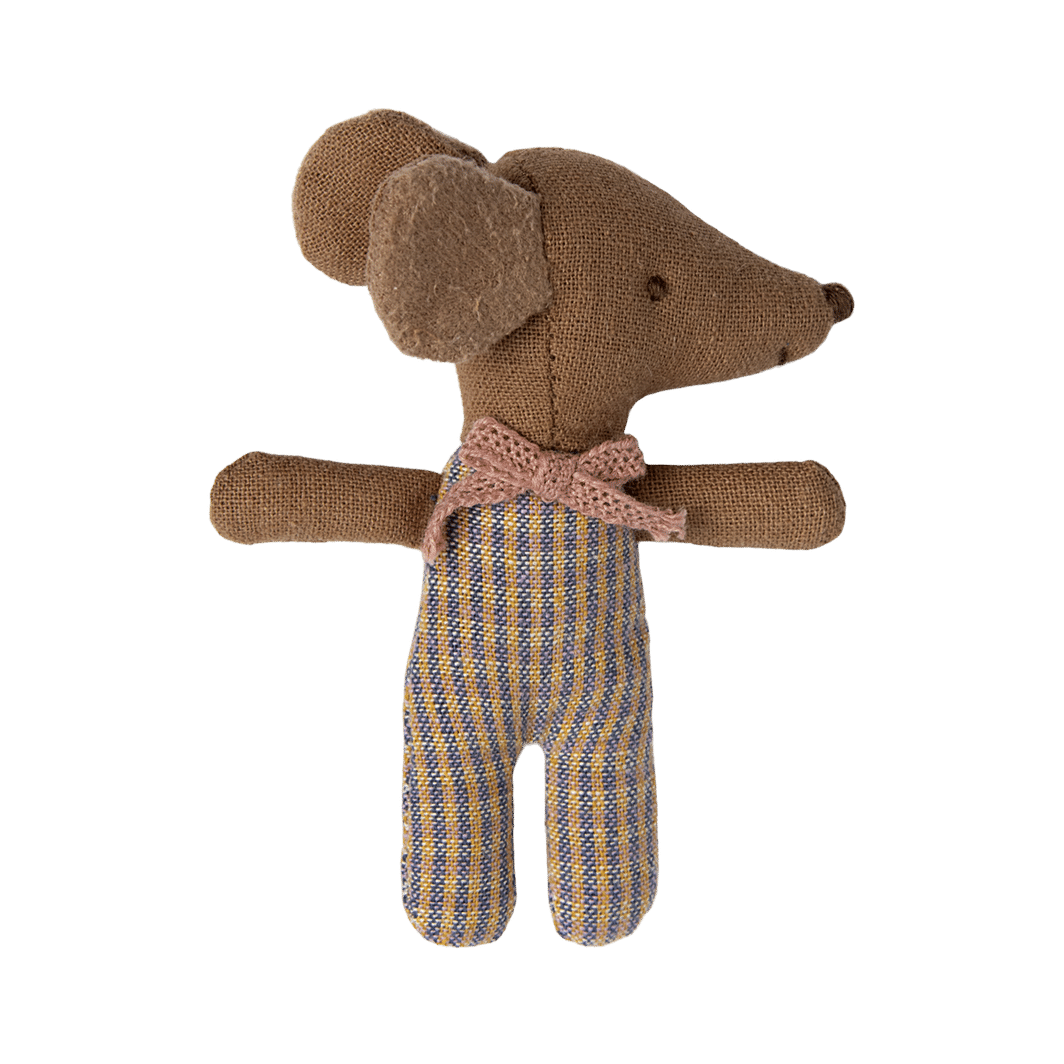 Maileg Sov/vaken babymus i tändsticksask - Rosa