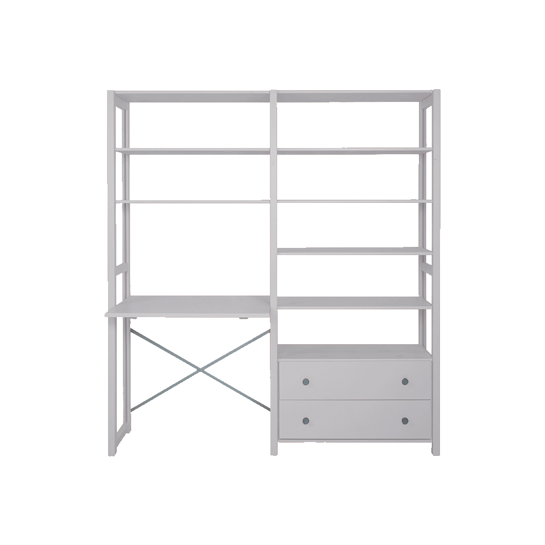 By Aulum Agger Deluxe stigereol med skrivbord, H: 179 x B: 163 cm - Mushroom