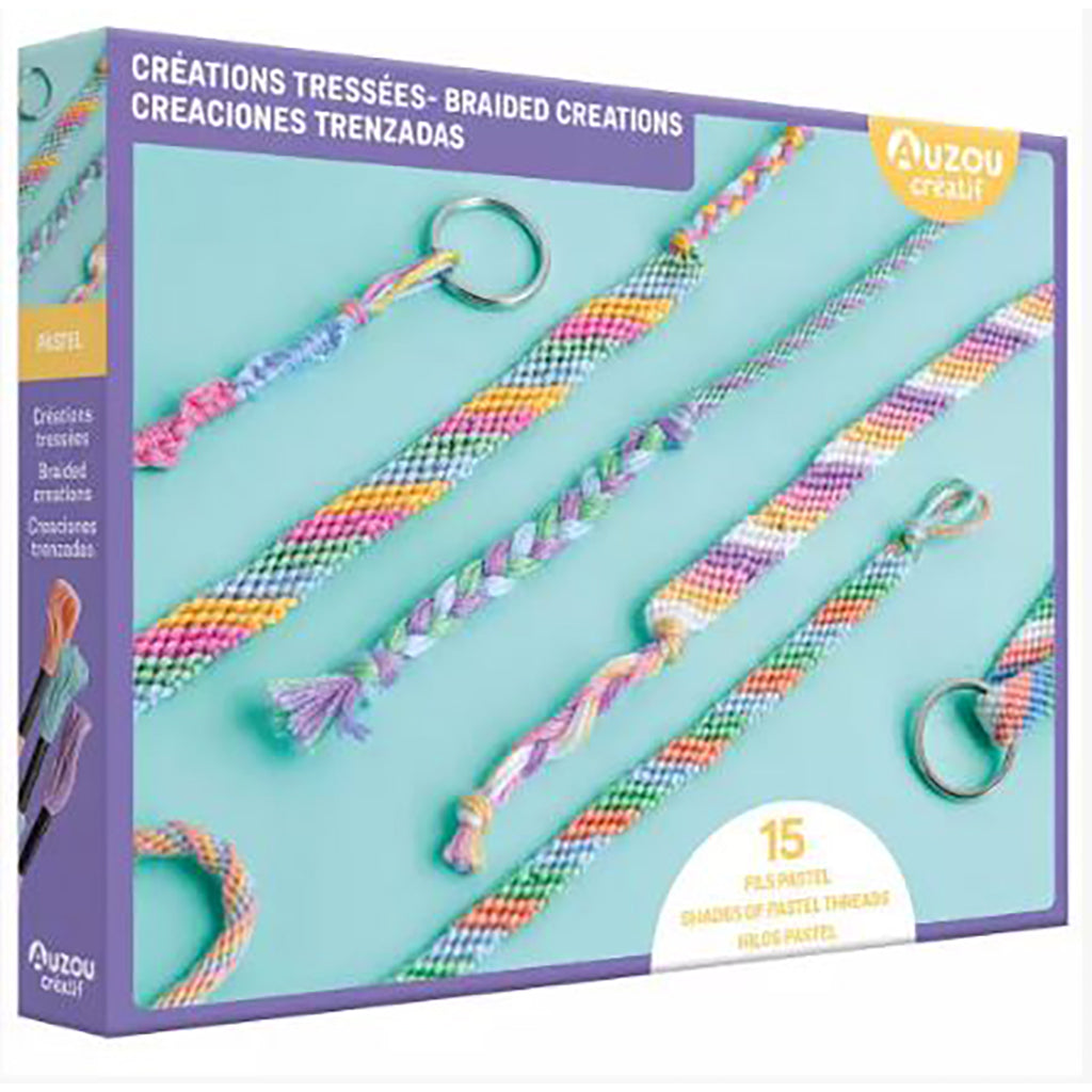 Auzou Kreativa Set, fläta dina egna 3 nyckelringar