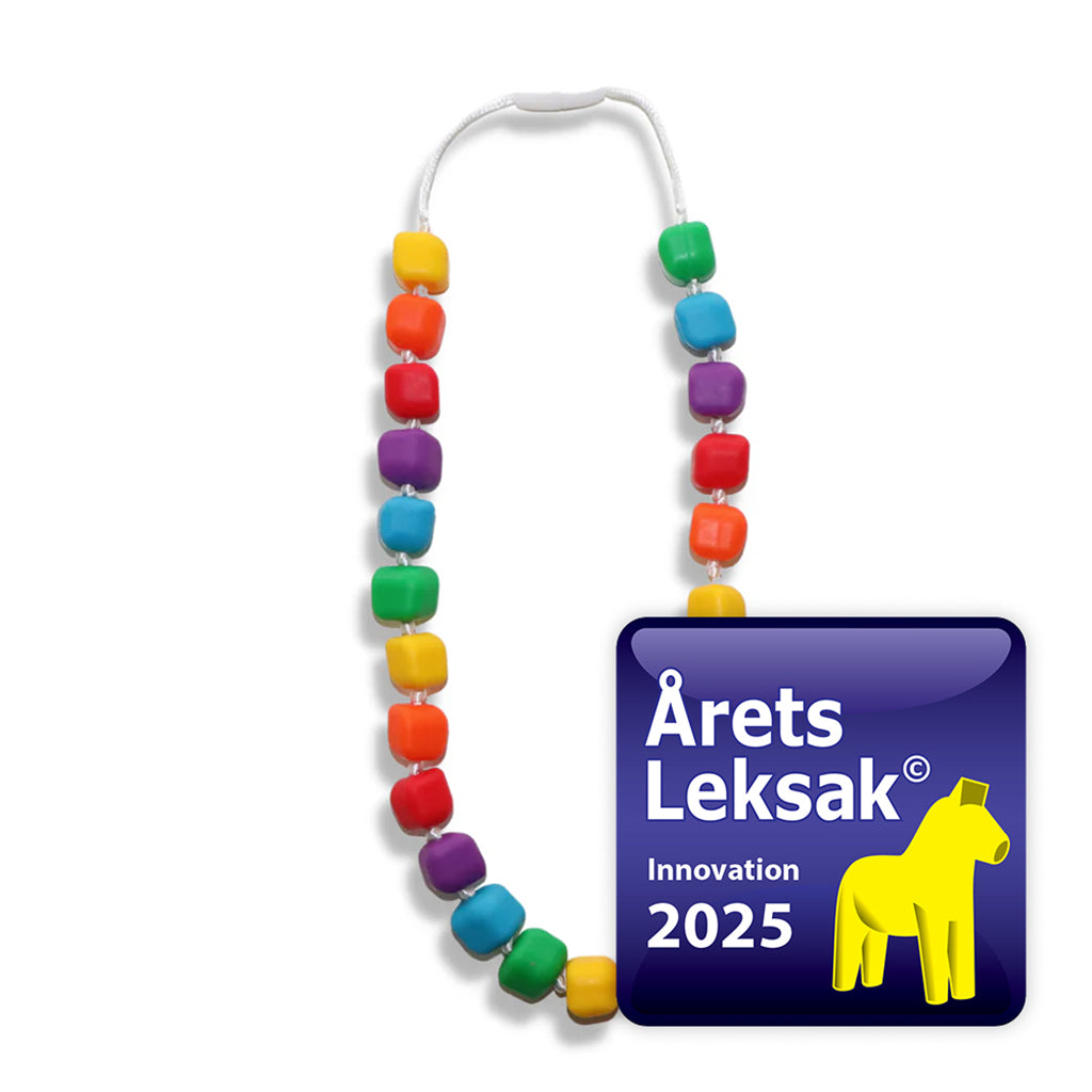 JellyStone Designs, sensoriskt tugg-halsband, medium - Rainbow