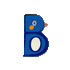 Djeco dyrebogstav B, blå fugl