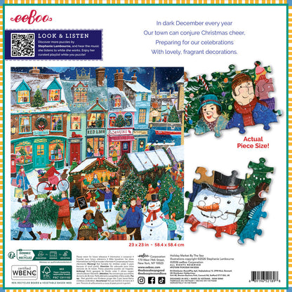 eeBoo Puslespil 1000 brk, Holiday Marketplace