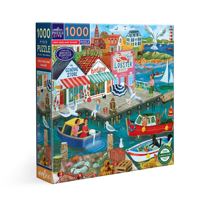 eeBoo Puslespil 1000 brk, New England Wharf