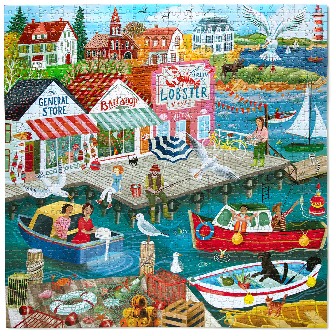 eeBoo Puslespil 1000 brk, New England Wharf