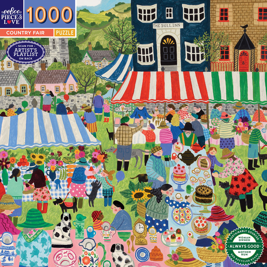 eeBoo Puslespil 1000 brk, Country Fair