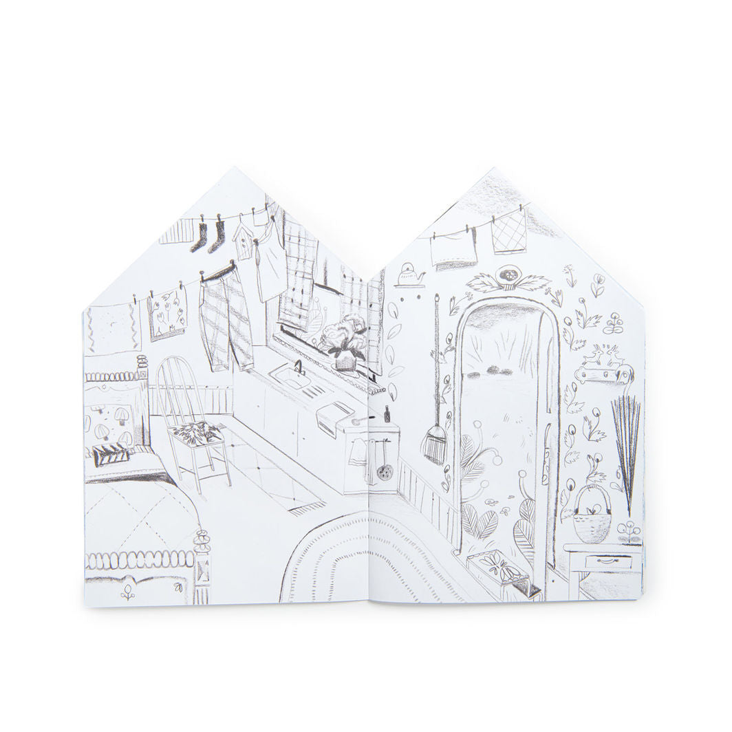 Moulin Roty Målarbok med 150 klistermärken, Les Minouchkas