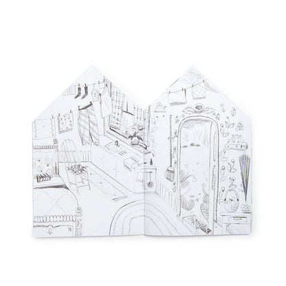 Moulin Roty Målarbok med 150 klistermärken, Les Minouchkas