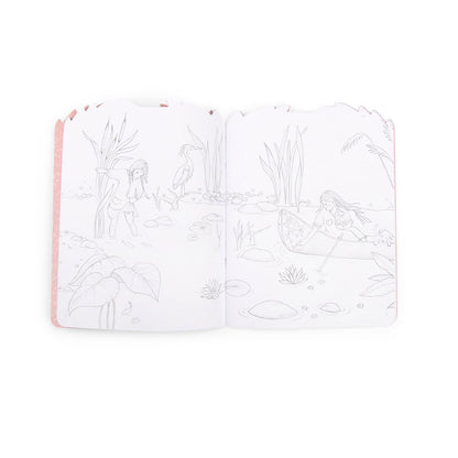 Moulin Roty Målarbok med 230 klistermärken, Les Rosalies