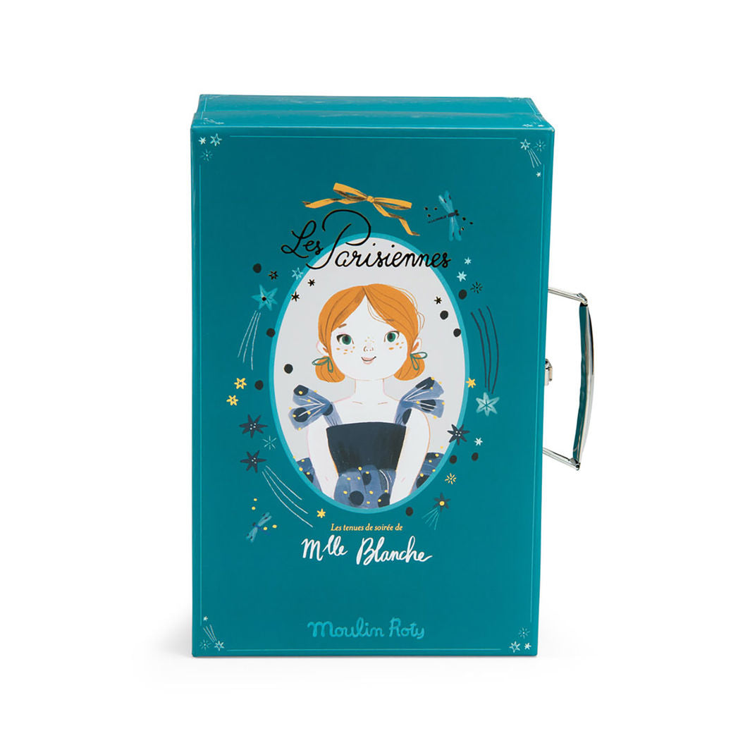 Moulin Roty Kludedukke med garderobekuffert och aftenkjoler - Les Parisiennes