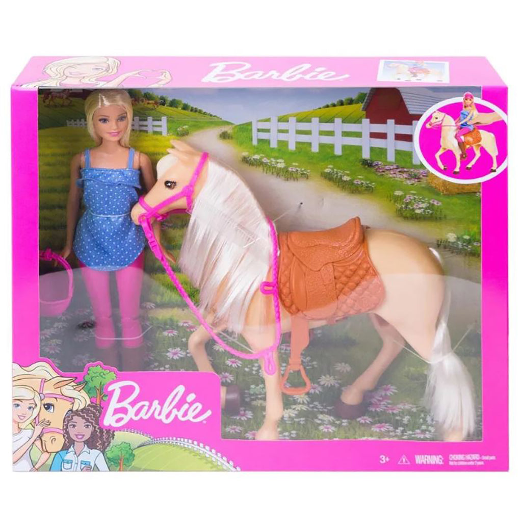 Barbie-docka med häst