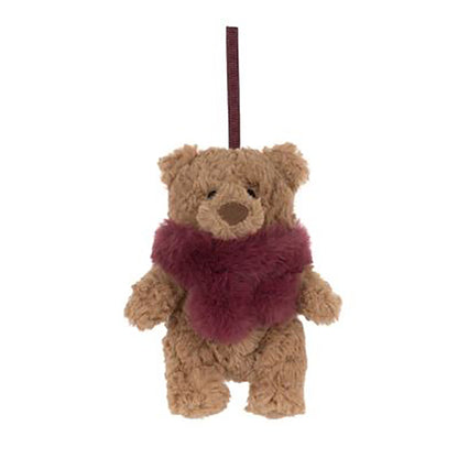 Jellycat julepynt, Bartholomew Bear Winter dekoration - 10 cm