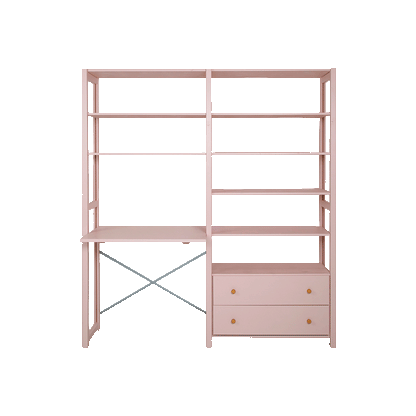 By Aulum Agger Deluxe steghylla med skrivbord, H: 198 x B: 163 cm - Blush