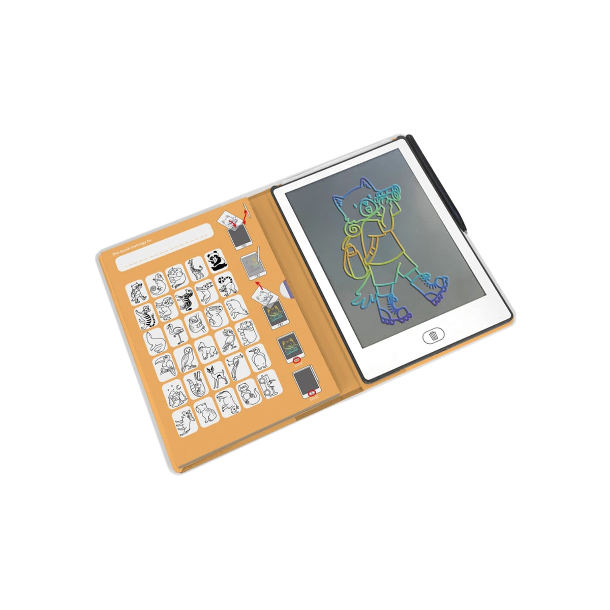 KidyDraw mini ritplatta, Djur