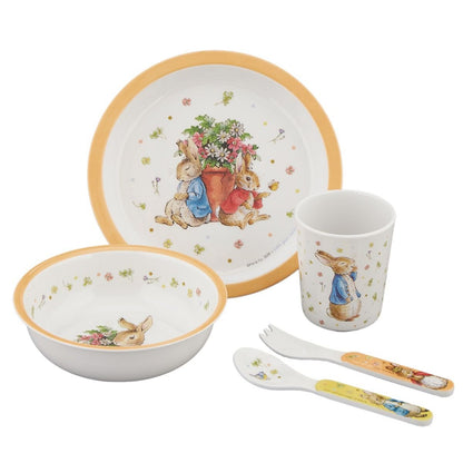 Petit Jour Paris, Peter Kanin barnservis set med 5 delar - Aprikos