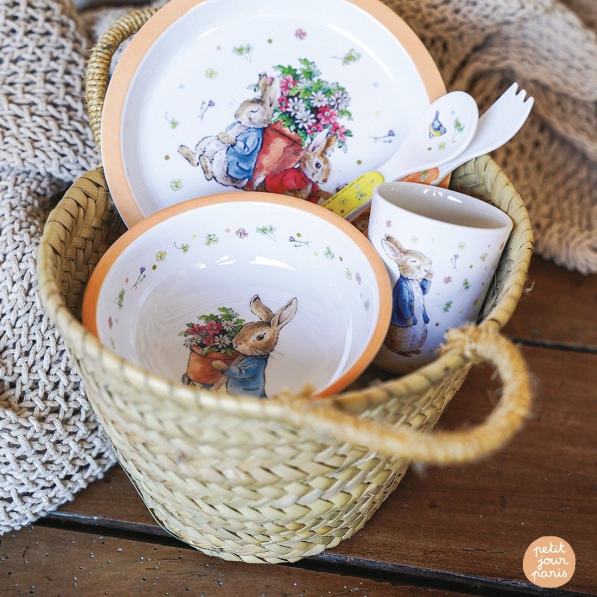 Petit Jour Paris, Peter Kanin flat tallrik - Aprikos