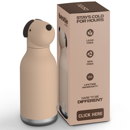 Asobu Bestie Animal termodryckflaska, 460 ml. - Brun hund