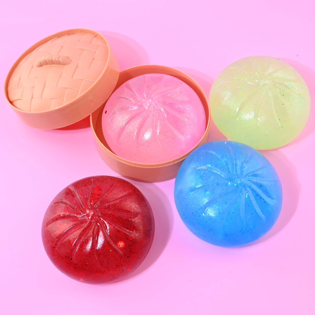 Robetoy, Squishy Dumpling, Glitter - assorterad