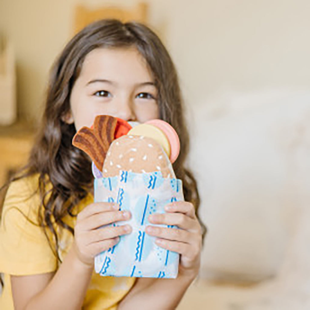 Melissa &amp; Doug träleksaksmat, Sandwichbar - 56 delar