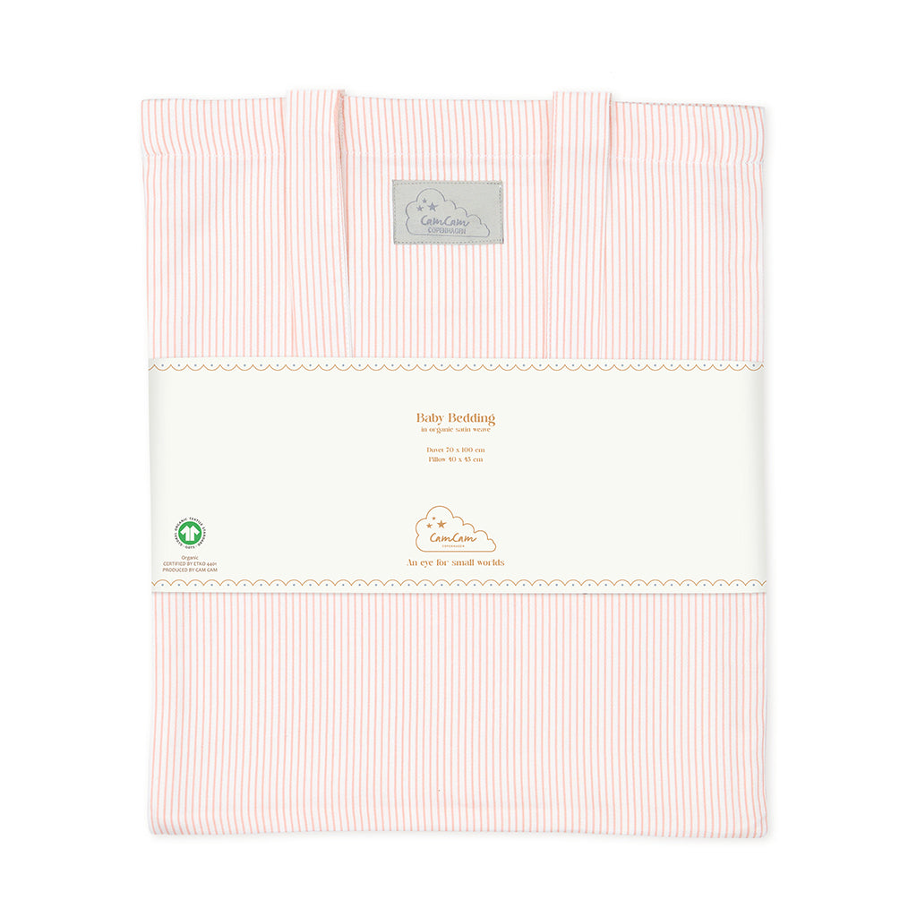 Cam Cam babysängkläder, ekologiska, GOTS - Classic Stripes Rose