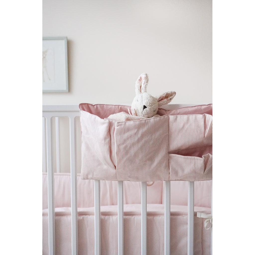 Cam Cam Bed Pocket, sängfickor i tyg, OCS - Classic Stripes Rose