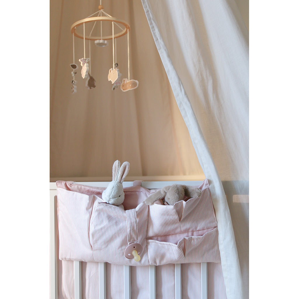 Cam Cam Bed Pocket, sängfickor i tyg, OCS - Classic Stripes Rose