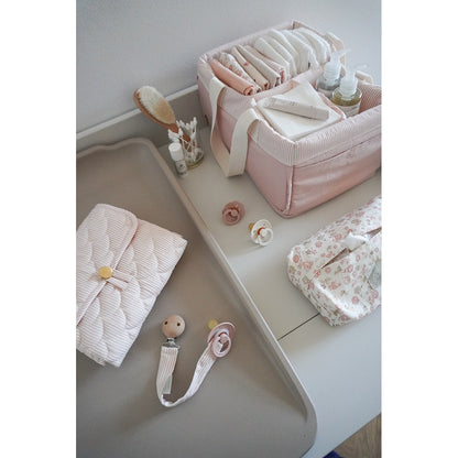 Cam Cam skötunderlägg, quiltat - OCS - Classic Stripes Rose