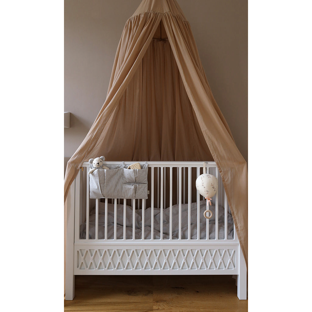 Cam Cam bed pocket, sängficka i tyg, OCS - Classic stripes camel