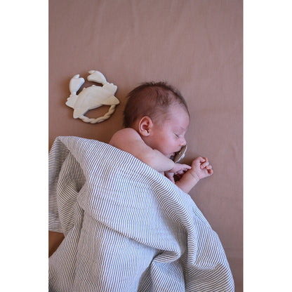 Cam Cam muslin babyfilt, ekologisk, GOTS - Stripe blue