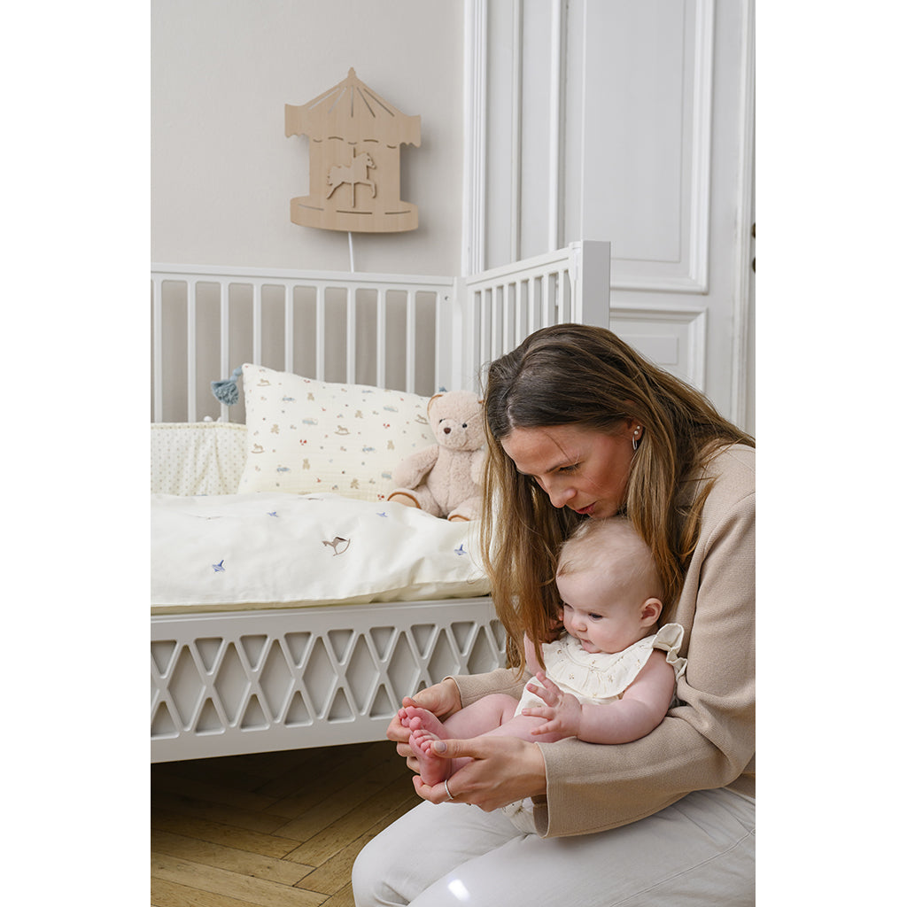 Cam Cam barnsängkläder, ekologisk, GOTS, Broderad - Vintage Toys