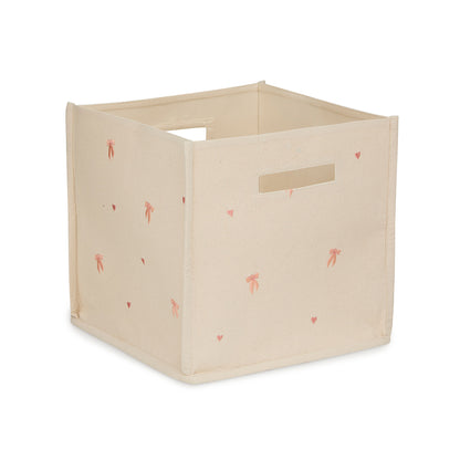 Canvas opbevaringskurv, økologisk, GOTS - Bows