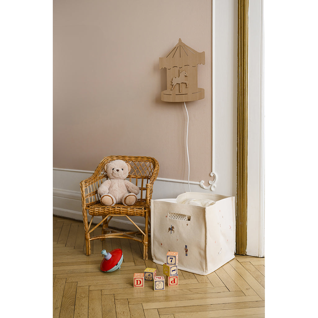 Cam Cam Canvas förvaringskorg, ekologisk – GOTS-certifierad – Carousel