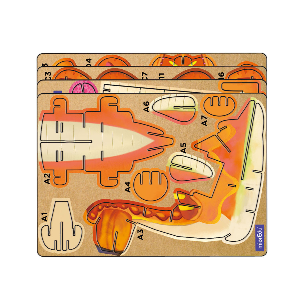 mierEdu – 3D-pussel med ljud – Brachiosaurus