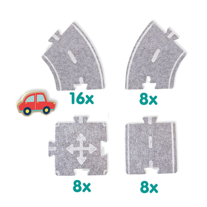 SES Creative, Filt vägbanor med bil - 40 delar