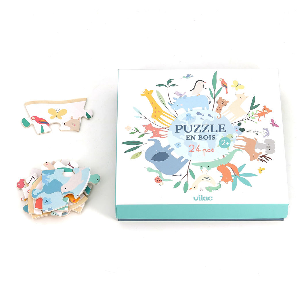 Vilac Träpussel 24 bitar, Världen