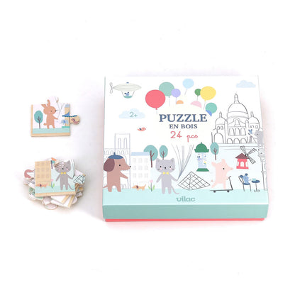 Vilac Träpussel 24 Bitar, Paris