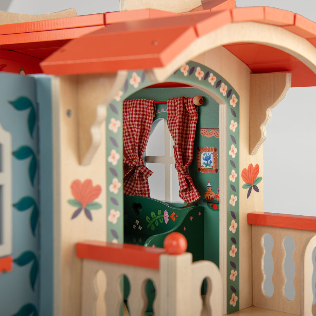 Moulin Roty Husvagn med möbler, Les Minouchkas