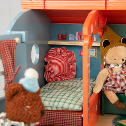 Moulin Roty Husvagn med möbler, Les Minouchkas